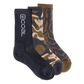 Everyday Crew Three Pack Print Sock
