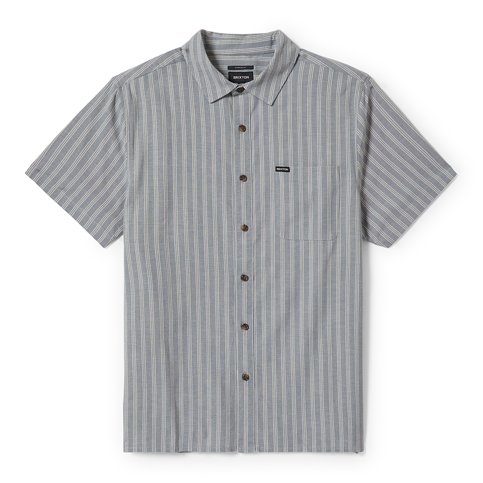 Cru Oxford Stripe Woven S/S
