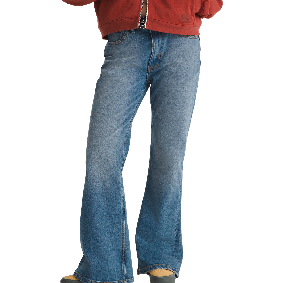 Check 5 Mid Rise Flare Pant