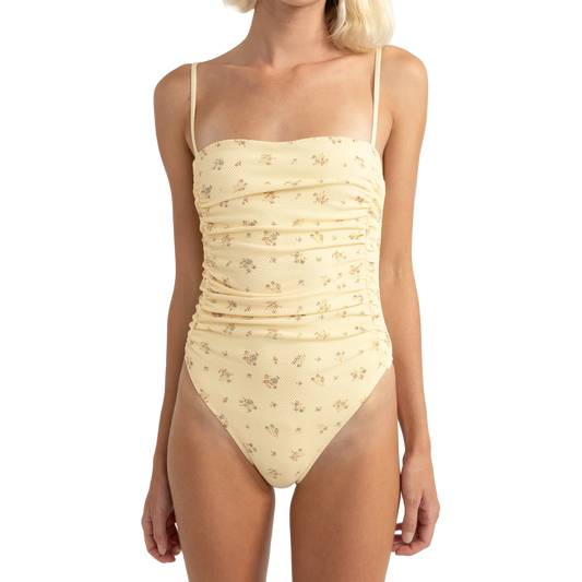 Dahlia Floral Scrunched Side One Piece 2025