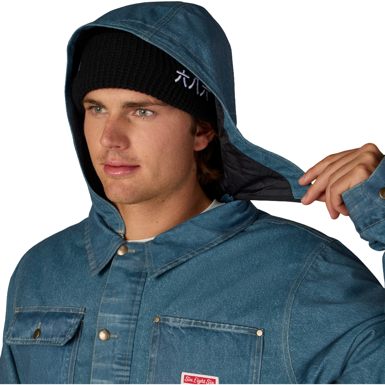 Deconstructed Denim Insulated Jacket