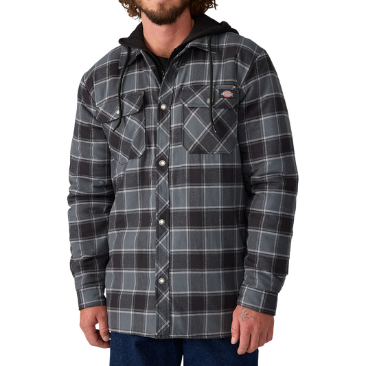 Fleece Hooded Flannel L/S Shirt