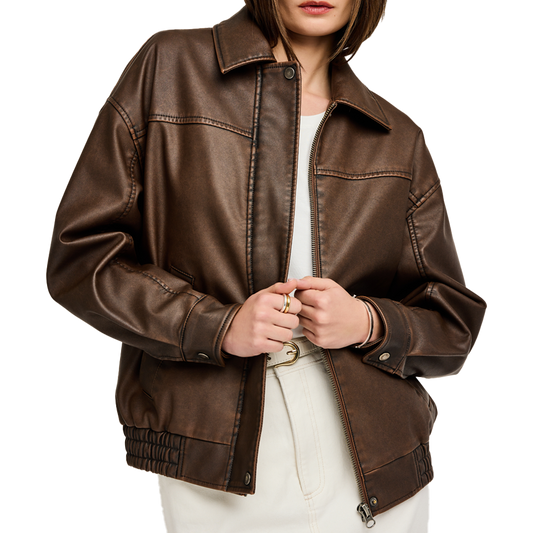 Danica Vegan Leather Bomber 2025