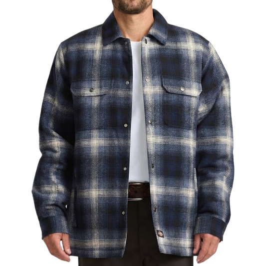 Insulated Plaid Shirt Jacket