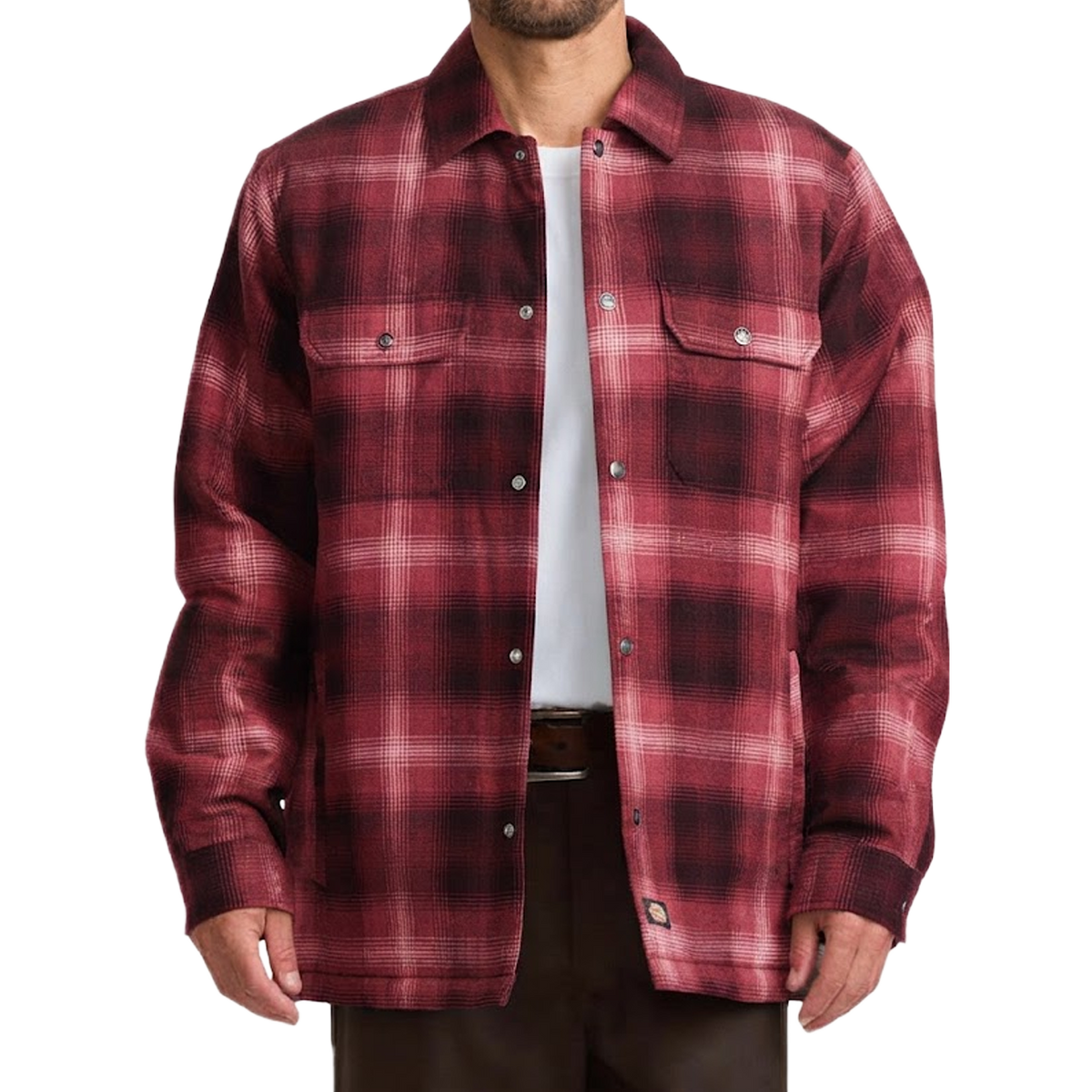 Insulated Plaid Shirt Jacket