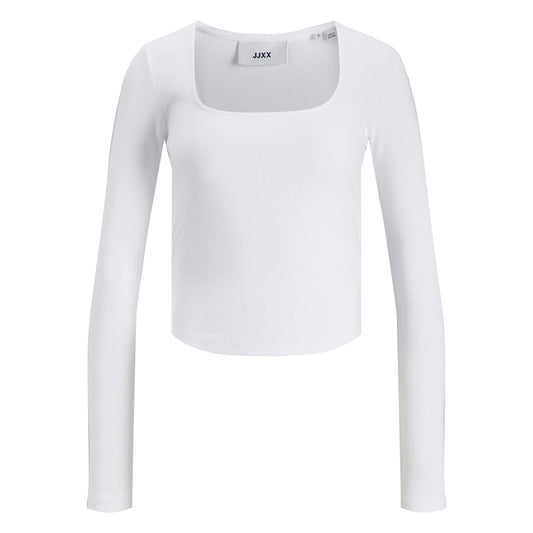 W JXFura Square Neck Rib L/S Top