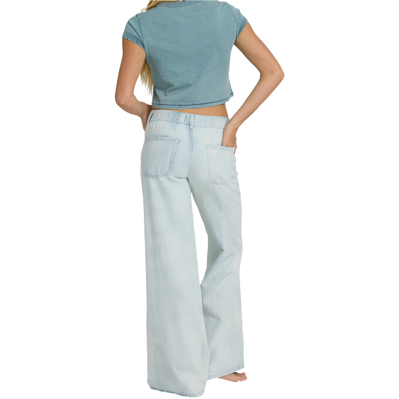 Jade Saltwashed Elastic Waist Pant