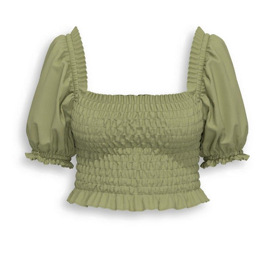 W Rey Smocked SS Blouse