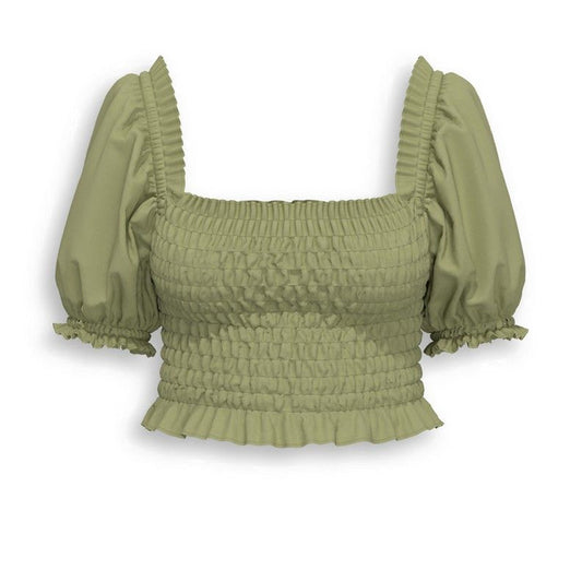 W Rey Smocked SS Blouse