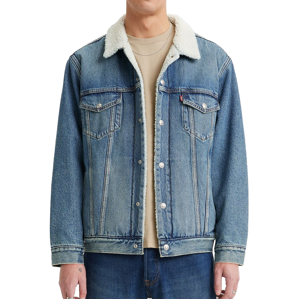 Relaxed Fit Sherpa Trucker Jacket 2024