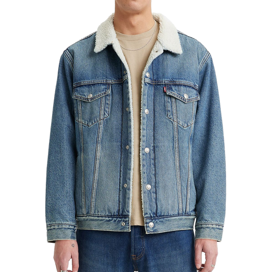 Relaxed Fit Sherpa Trucker Jacket 2024