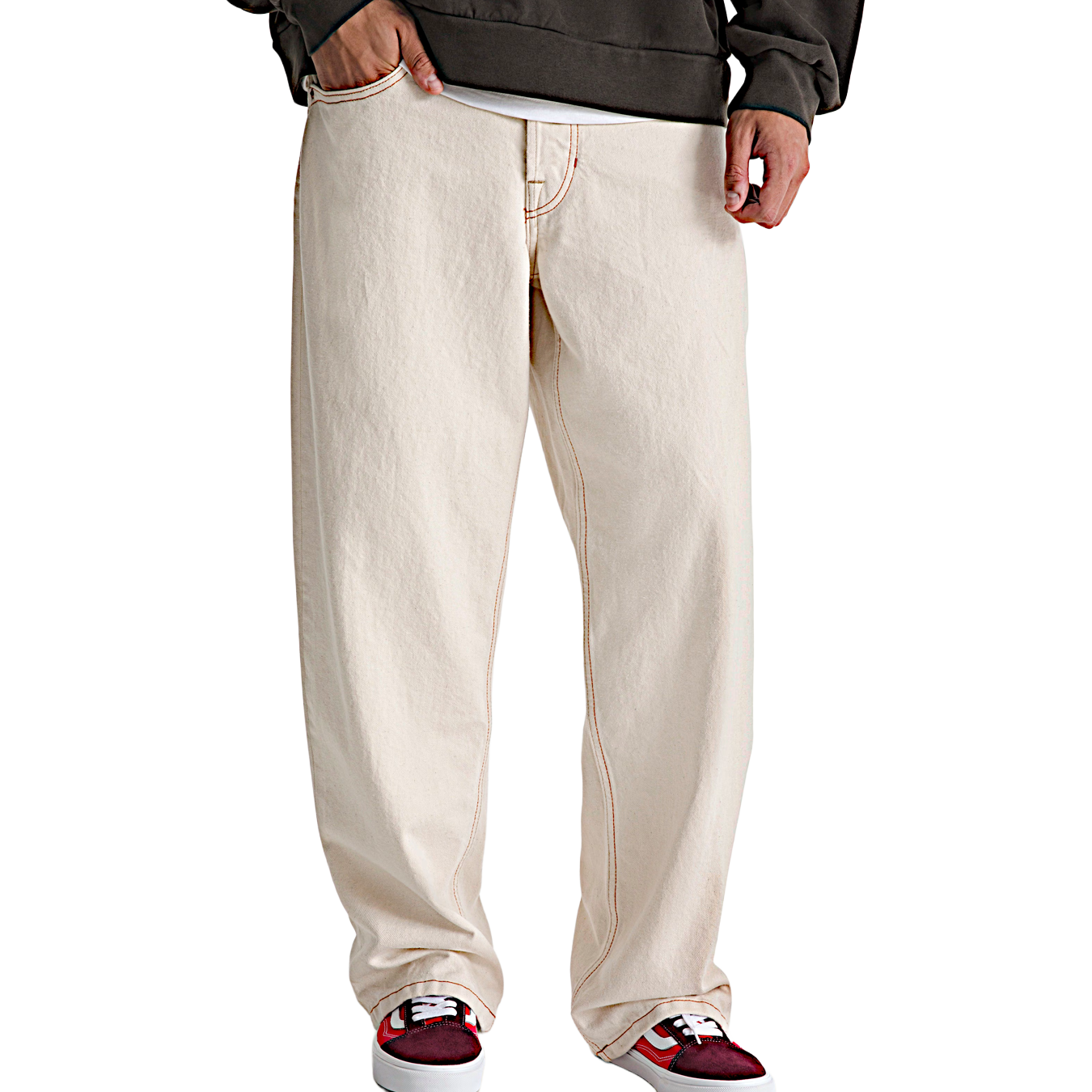 LX Check-5 Loose Denim Pant