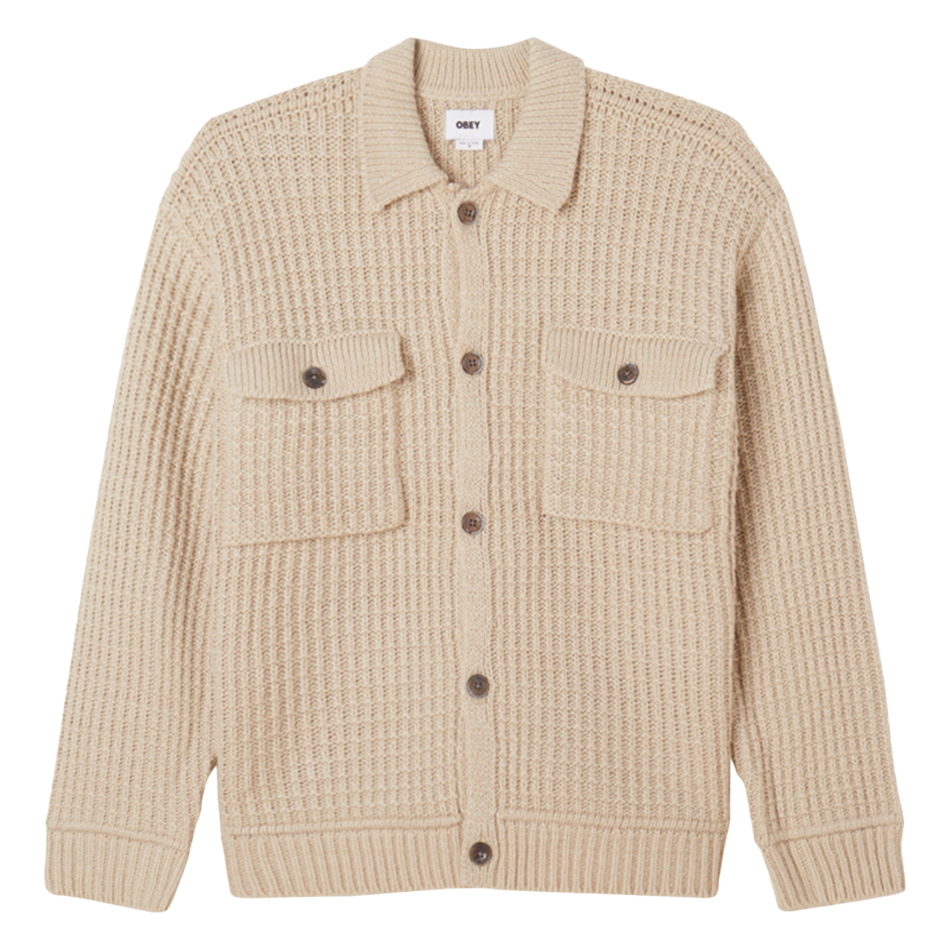 Obey JJ Sweater Jacket Natural size M