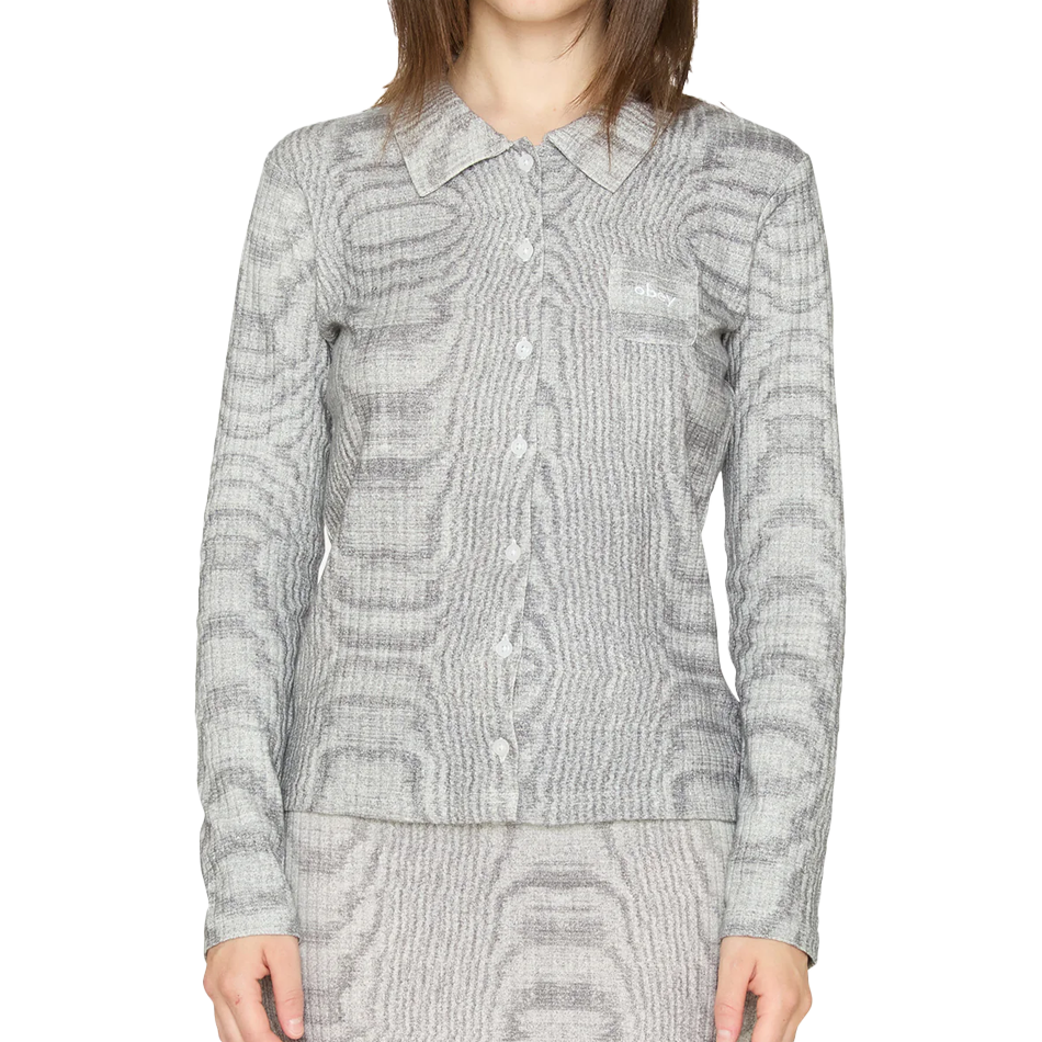 Noise Button Down Knit L/S Top