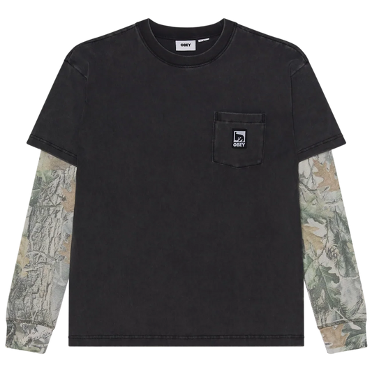 Obey Post 2Fer Knit L/S Top