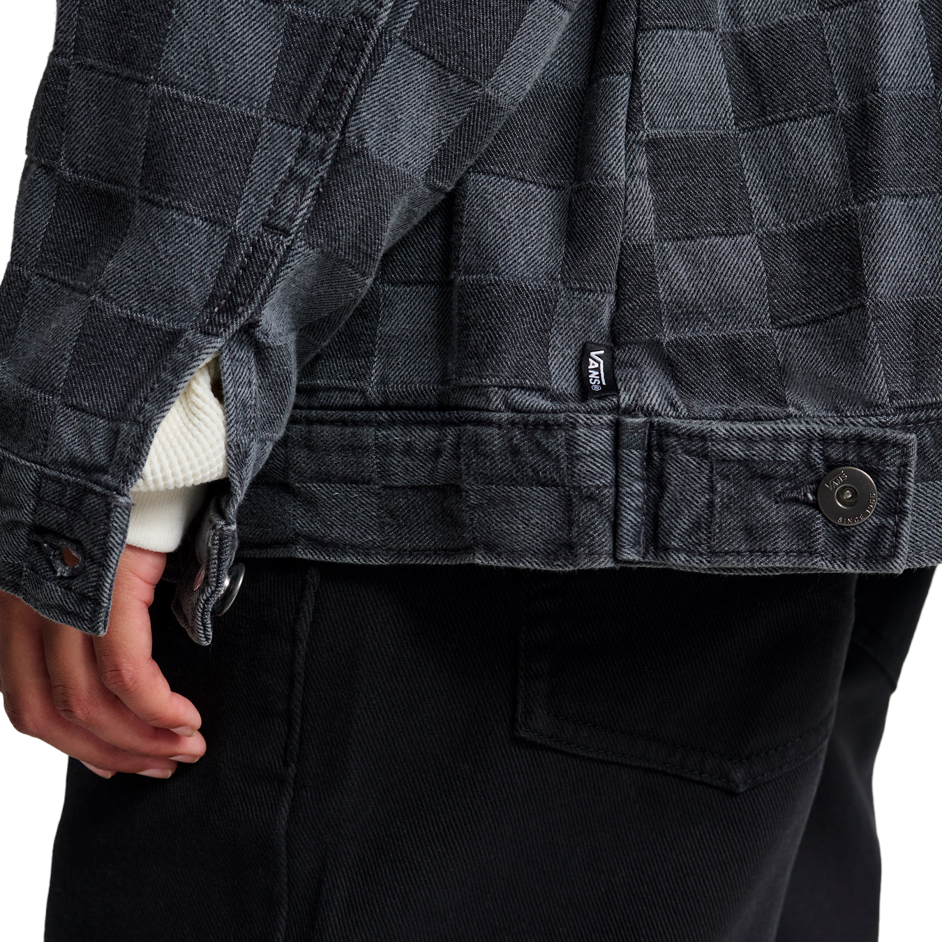 Pitstop Denim Checkered Station Jacket