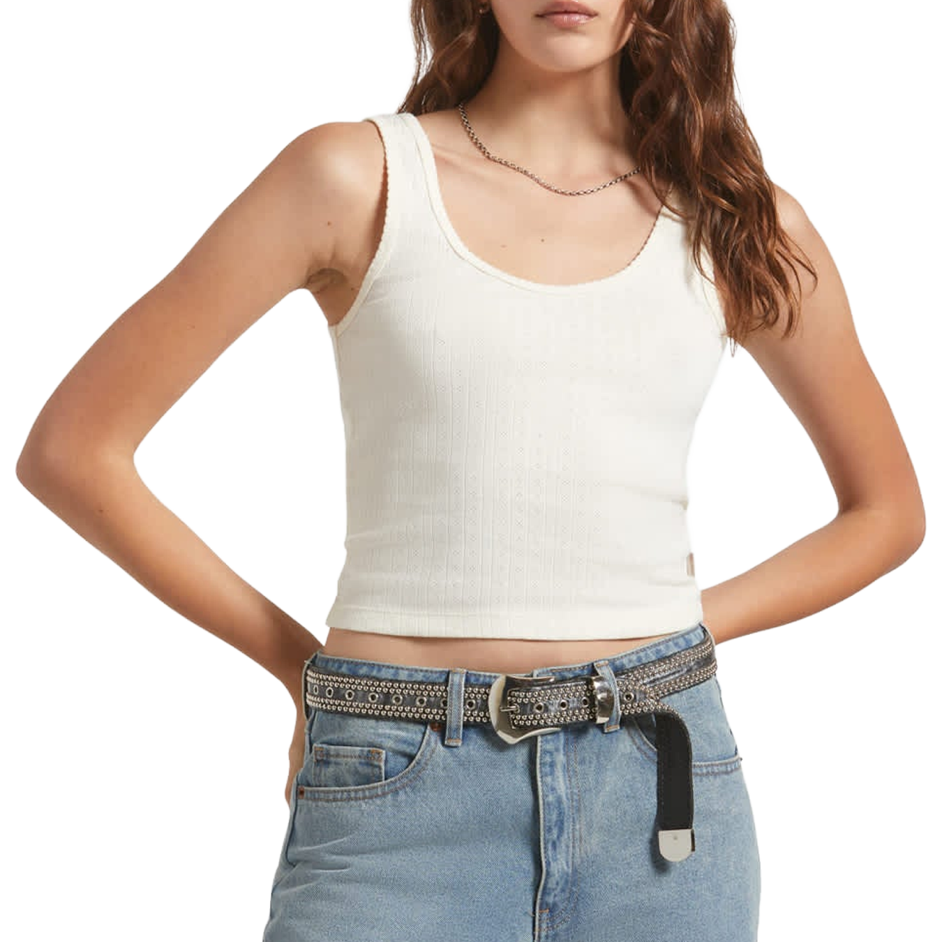 Pointelle Slim Fit Tank Top