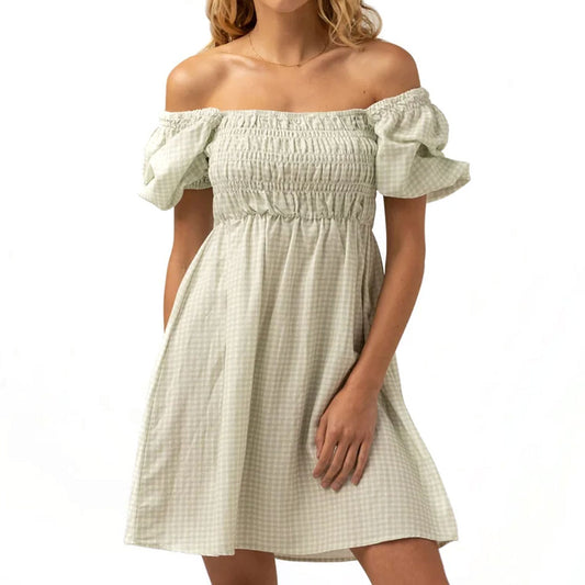 W Maisy Check Mini Dress