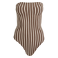 Terry Sands Stripe Strapless 1Piece