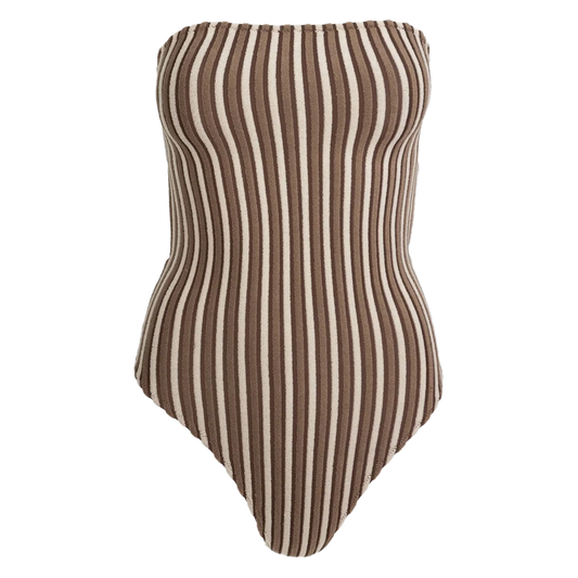 Terry Sands Stripe Strapless 1Piece 2024