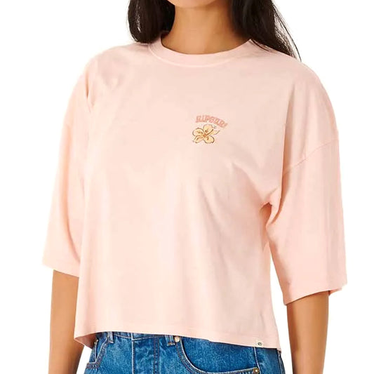 W Aloha With Love Heritage Crop S/S T-Shirt