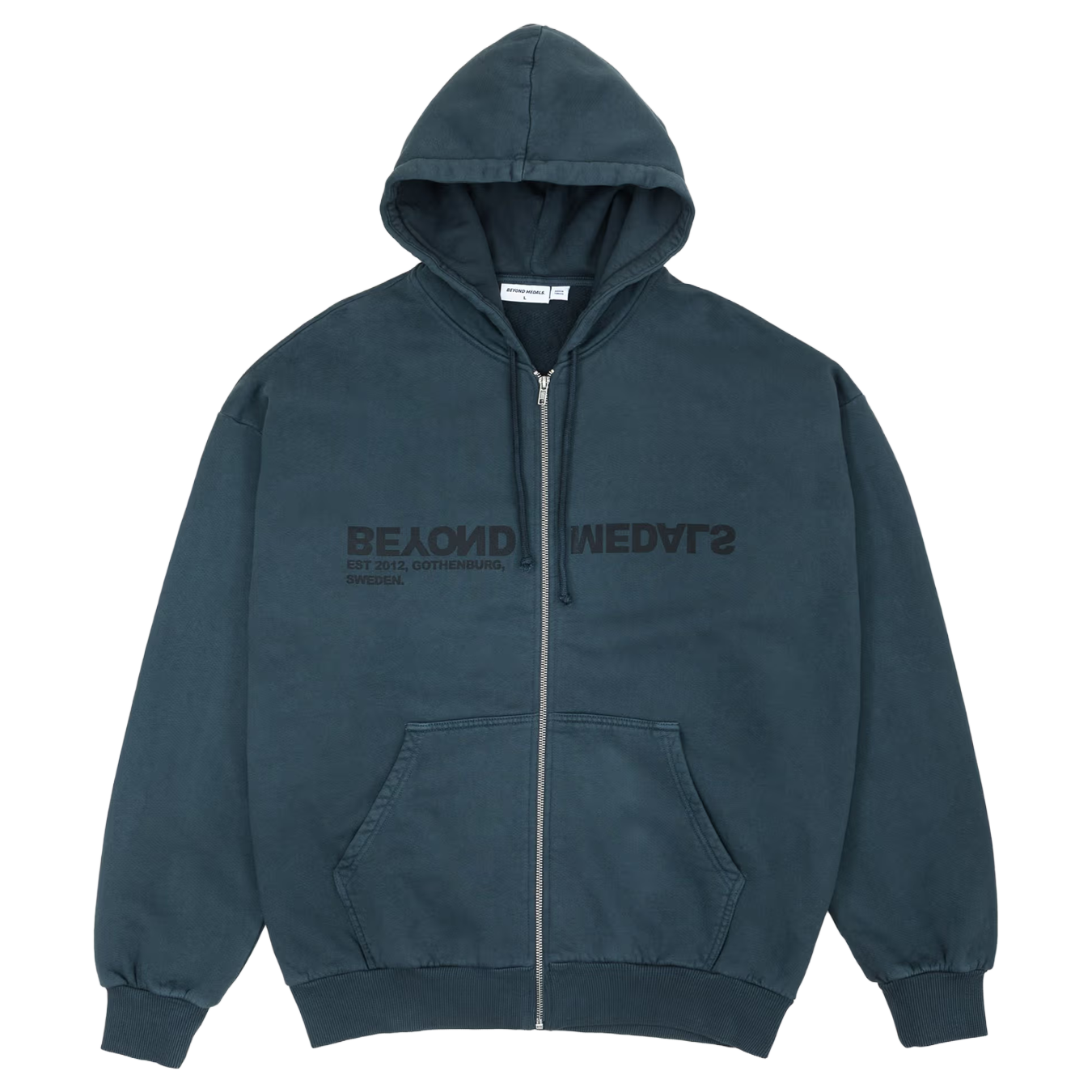 Reverse Logo Zip Hoodie