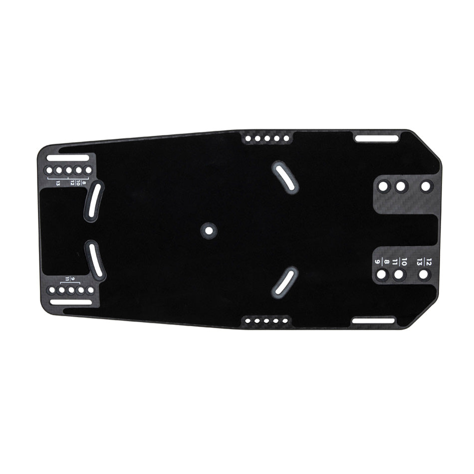 Carbon/G10 Front Plate w/Adaptable Mounting