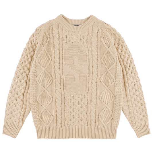 Engineered Cable Knit Sweater 2025