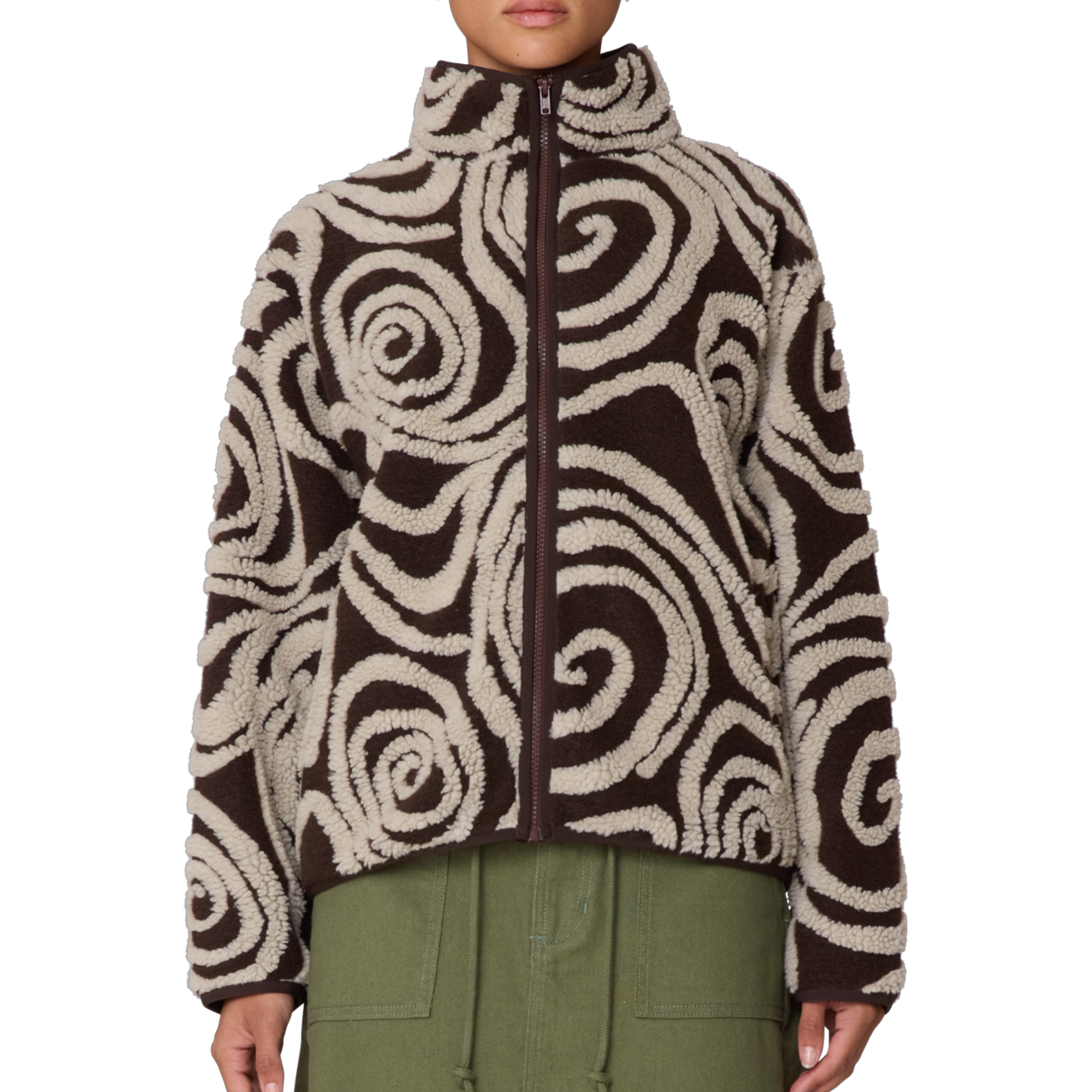 Swirls Jacquard Zip Jacket 2025