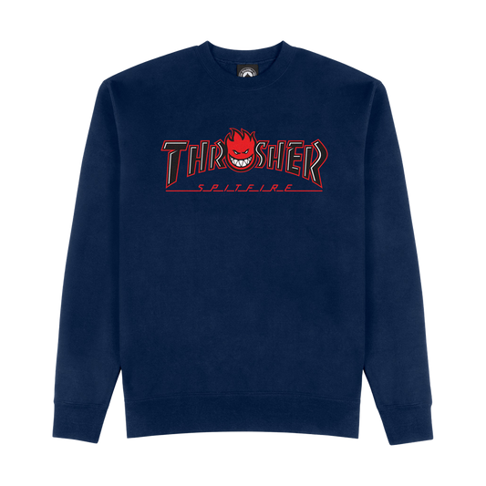 Thrasher X Spitfire Big Head Outline Crew