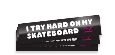 Crailtap Try Hard Bumper Sticker SU23