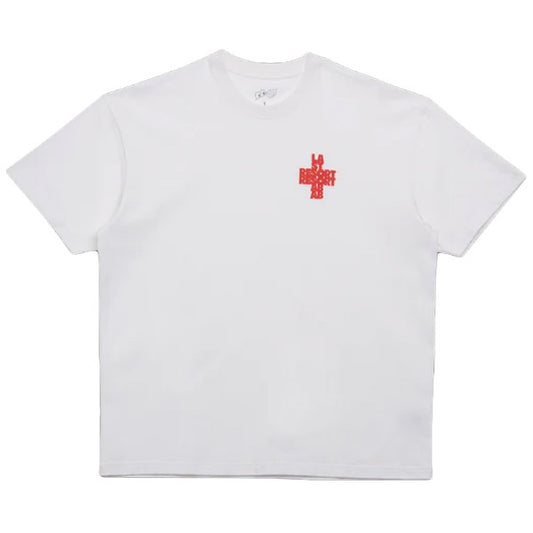 Last Resort AB Mens Cross Short Sleeve T-Shirt-White-L