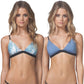 Desert Palm Fixed Tri Bikini Top