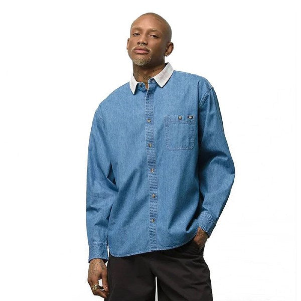 Mens long sleeve shirts vans Clearance