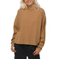 W Waffle Thermal Boxy Crew Sweatshirts