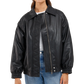 Christine Oversized Vegan Leather Bomber 2024