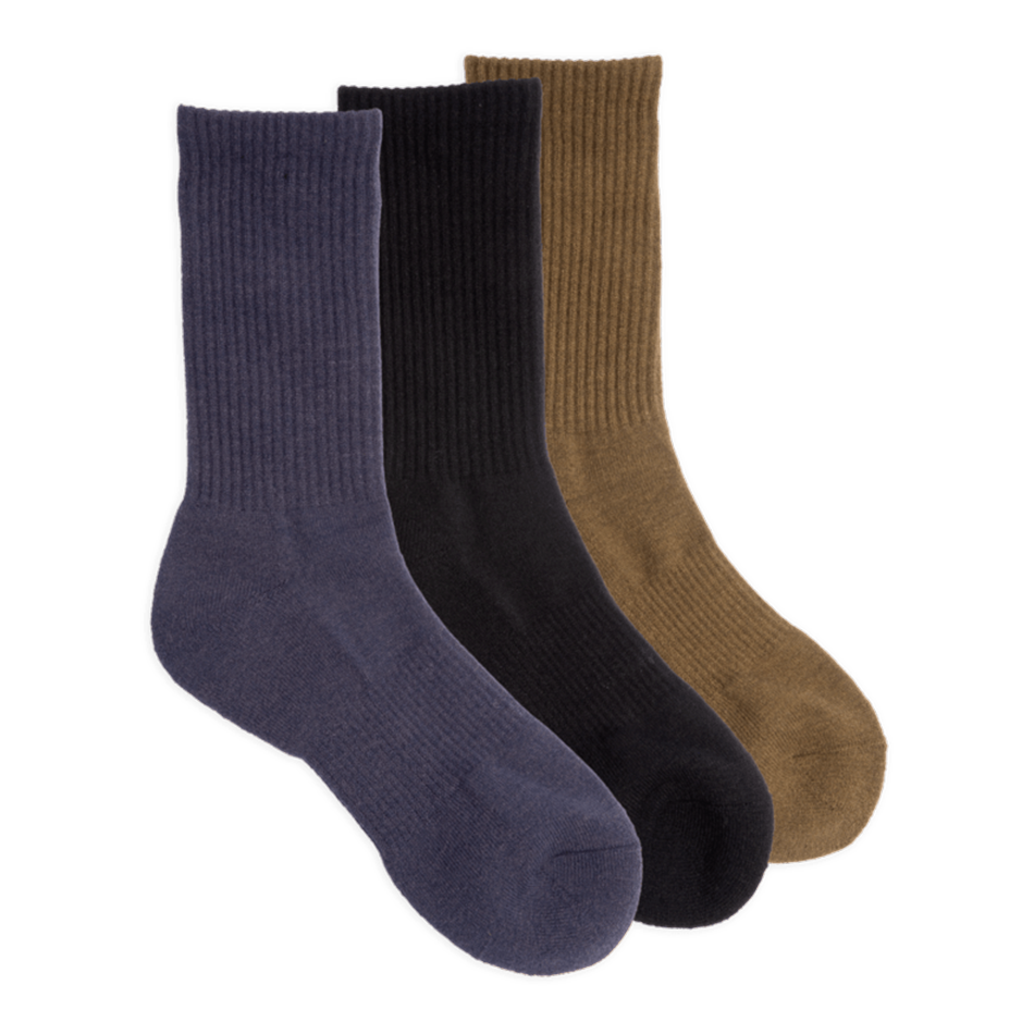 Everyday Crew Three Pack Solid Sock