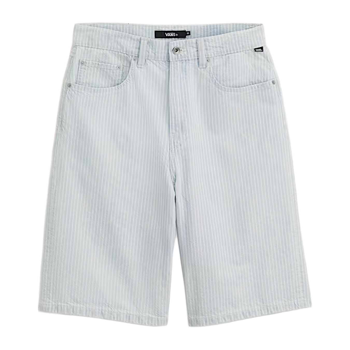Check-5 Baggy Striped Denim Short