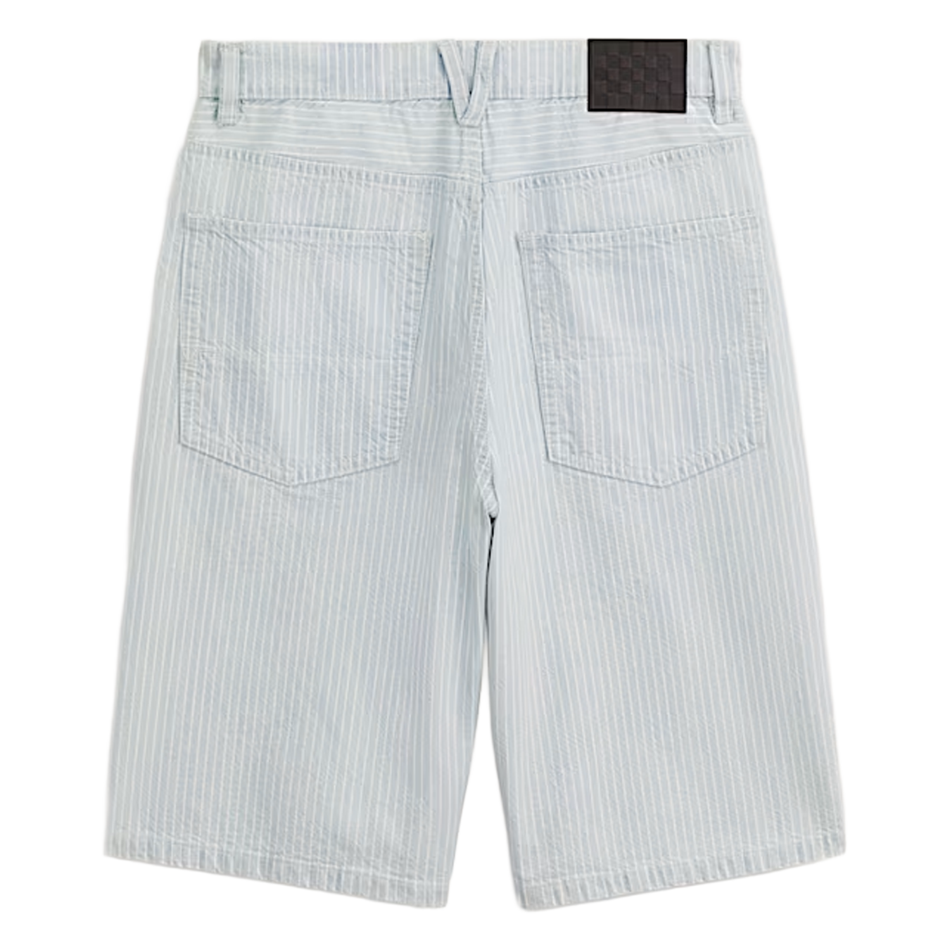 Check-5 Baggy Striped Denim Short