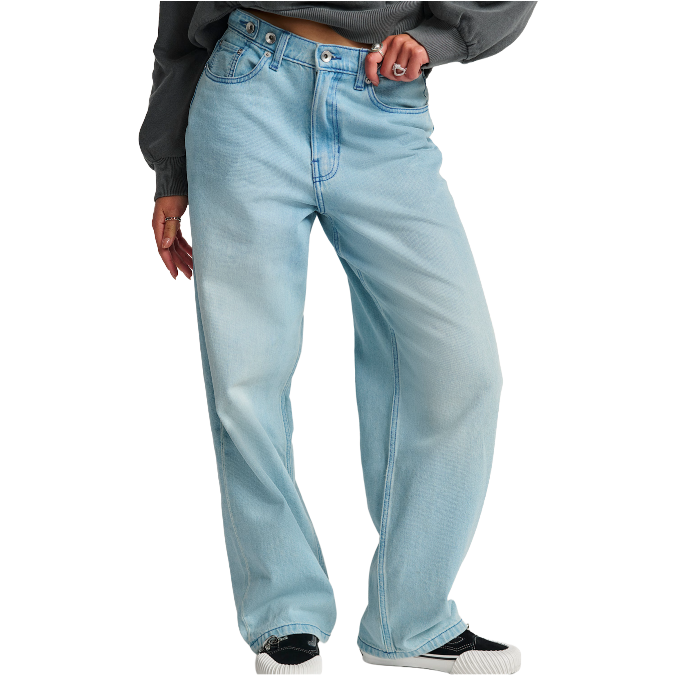 Cinched Check 5 Baggy Pant