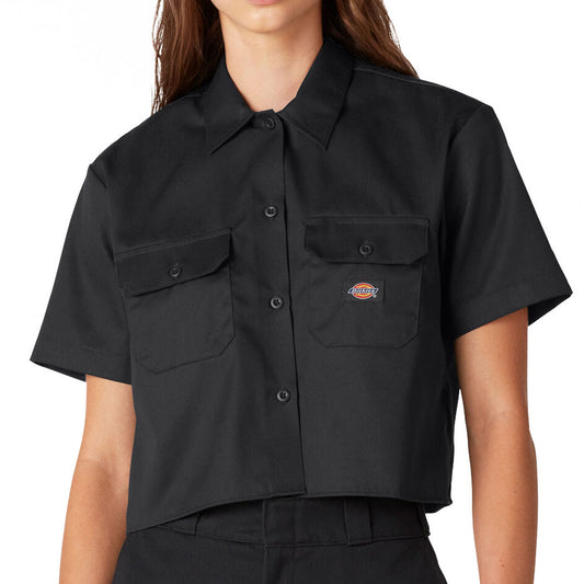 W Relaxed Fit Cropped Work Shirt S/S Button-Up SP23