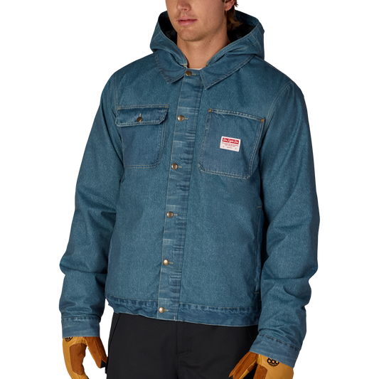 Deconstructed Denim Insulated Jacket