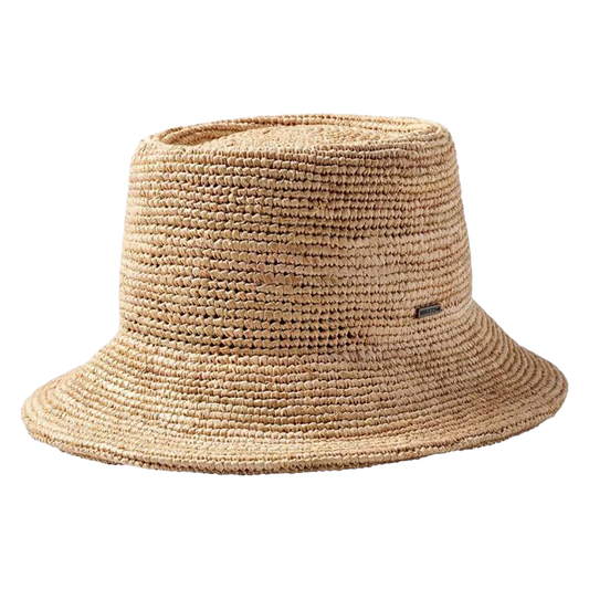 Ellee Straw Bucket Hat - Tan