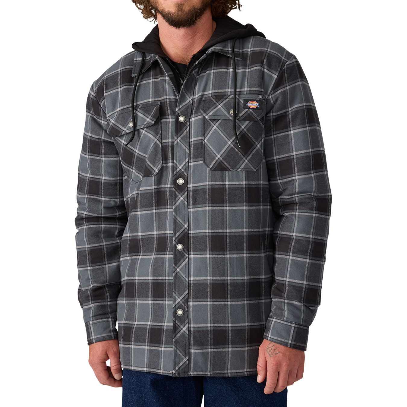 Fleece Hooded Flannel L/S Shirt