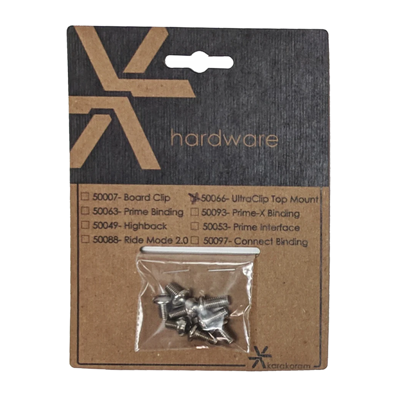 Hardware for Ultraclip 1.0 Top Mount, M5 Standard Thread 2026