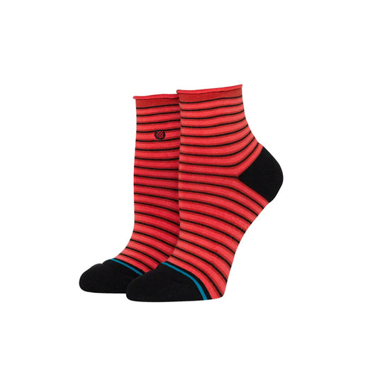 W Red Fade Qtr Sock H23