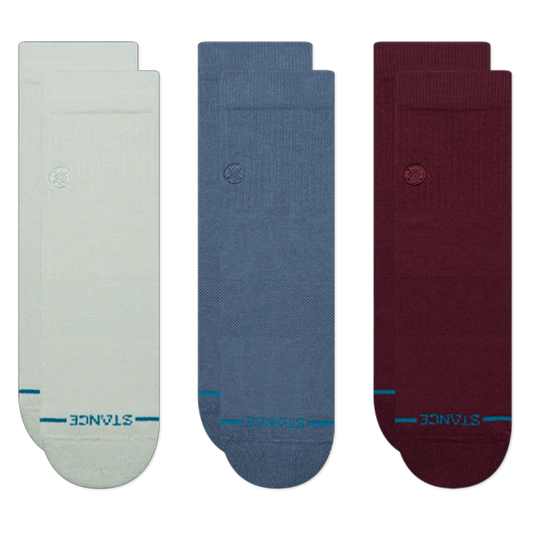 Icon Quarter 3Pk Sock