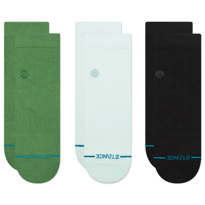 Icon Quarter 3 Pack Socks