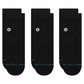 Icon Quarter 3 Pack Socks