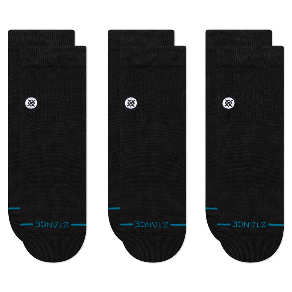 Icon Quarter 3 Pack Socks